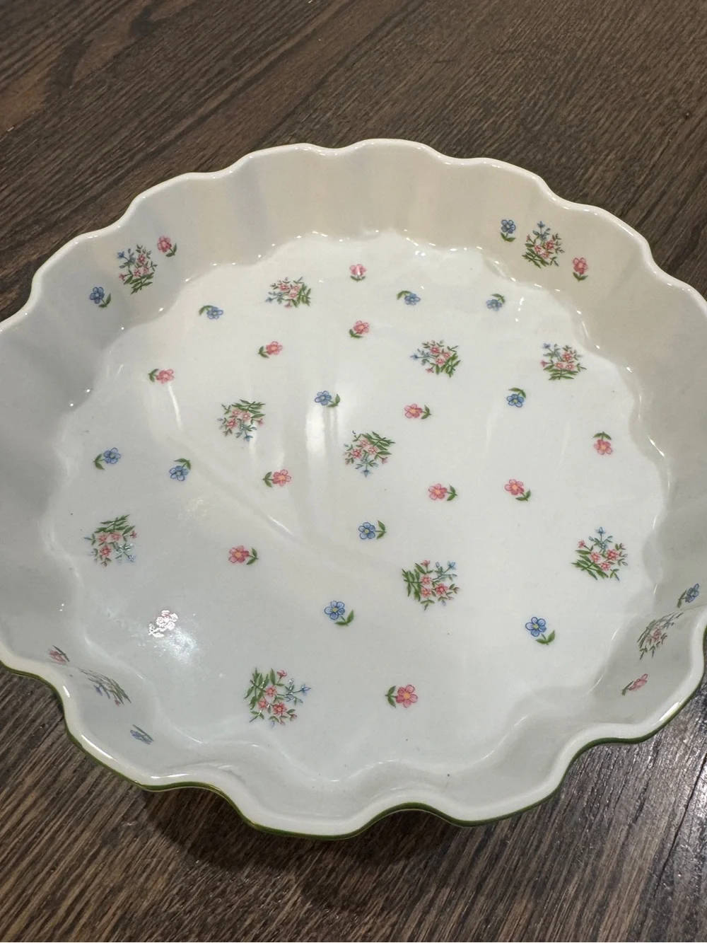 Vintage Petite Fleur by Andrea Sadek Quiche Tart Pan Oven To Table Cookware